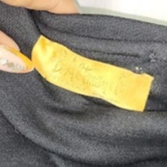 B. Altman & Co Fifth Ave NY Vintage Black Collared Crop Top Button Front Size S - Picture 3 of 6